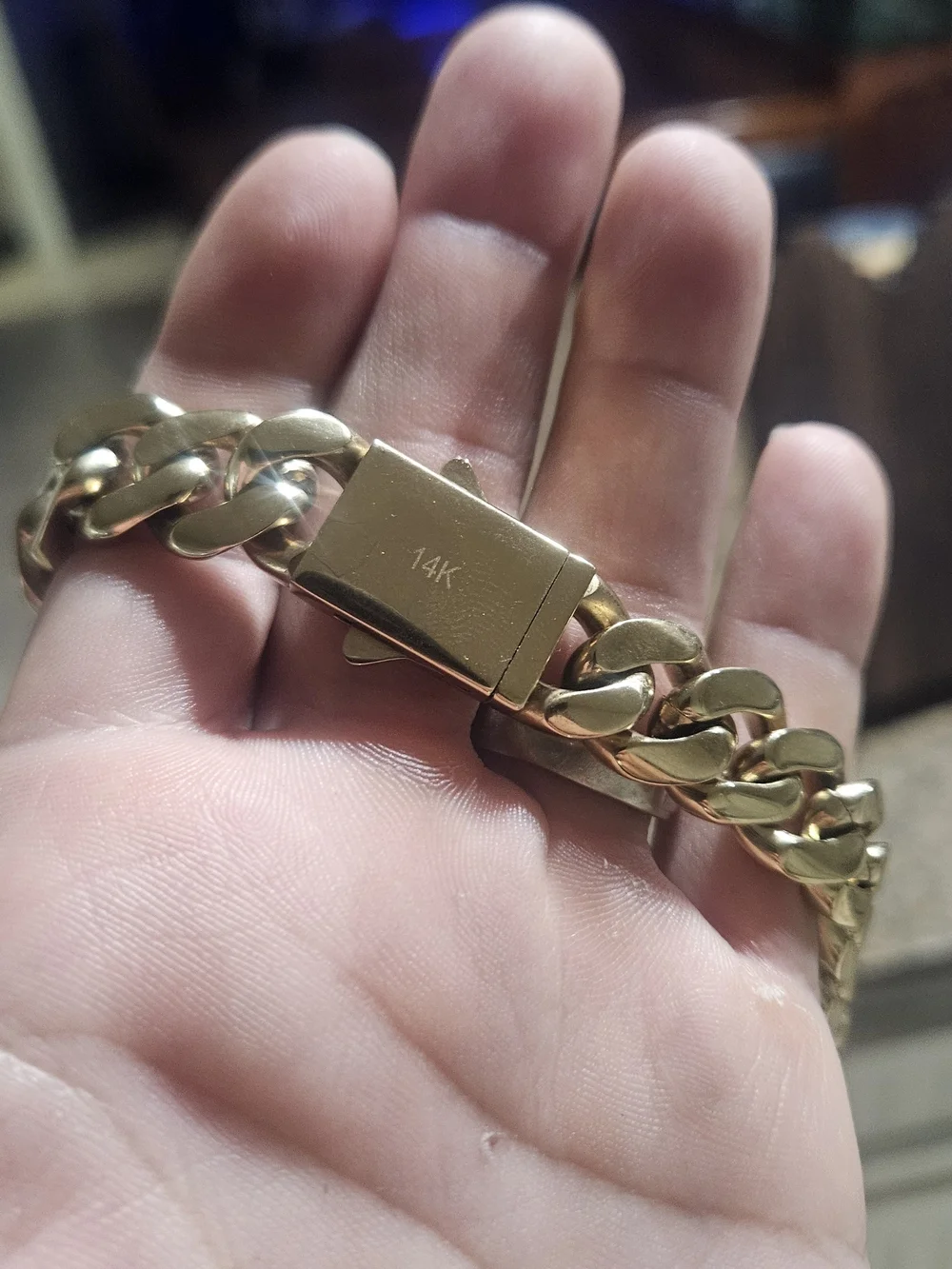 14k Gold Plated Monaco Gold Cuban Links Chain 14.3mm 24